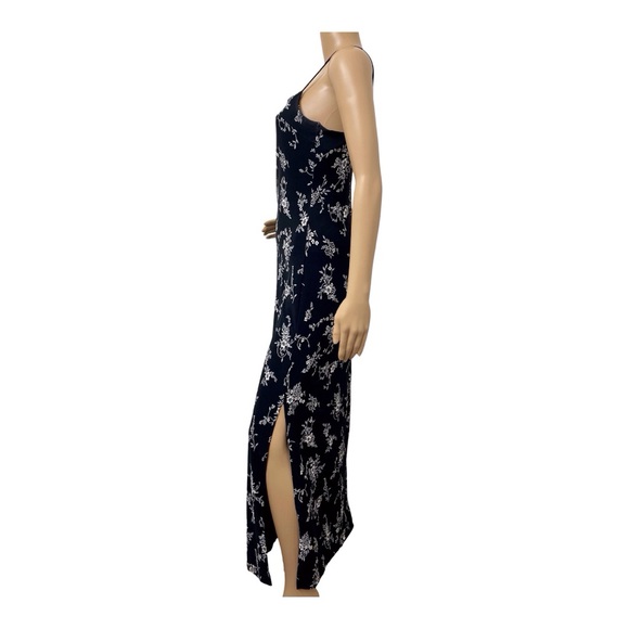 P&S Women’s  Black Floral  Stretch Summer Dress, M - Picture 3 of 6